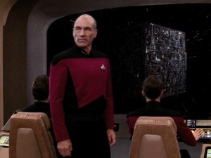 Picard and Borg ship