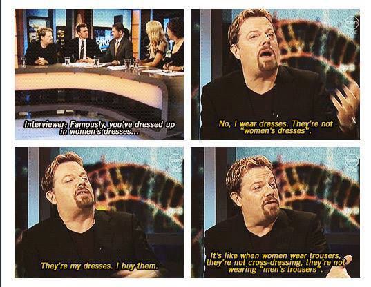 Eddie Izzard sums up our problems in a nice neat statement, God bless him.