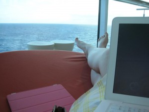 Trying to read "Learning Core Audio" while cruising and enjoying the ocean.